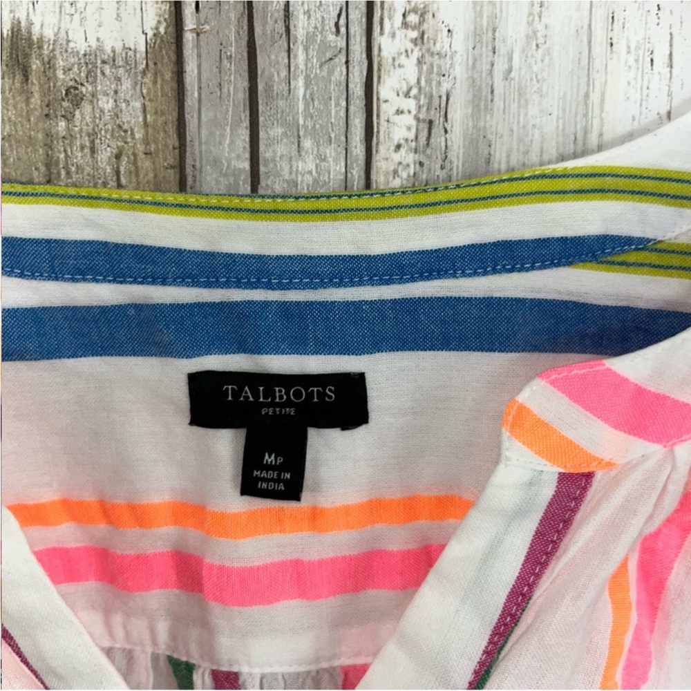 Talbots Sensational Stripe Popover Blouse - Picture 5 of 5